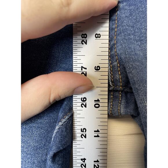 A.N.A Jeans Womens 4P Blue High-Rise Straight Leg Stretch Denim Pants Cropped - Picture 5 of 11